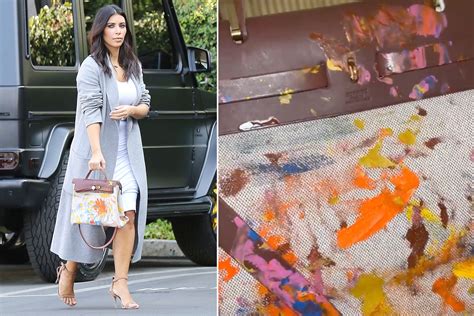 north painted hermes bag|Kim Kardashian shows off Hermes bag North painted as a baby .